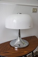 Rare 70s HARVEY GUZZINI Acrylic Mushroom Table Lamp 4011 MEDUSA by LUIGI MASSONI