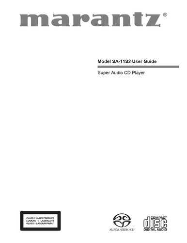 Marantz sa11s2 player - cd,