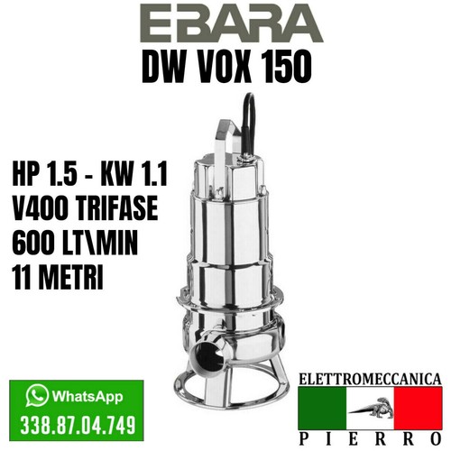 Vox 150 ebara pompa - vox,