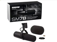 Shure SM7B Microfono dinamico per voce per trasmissioni, podcast XLR Nero 