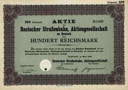 Rostocker tram rsag - rostocker, 1928