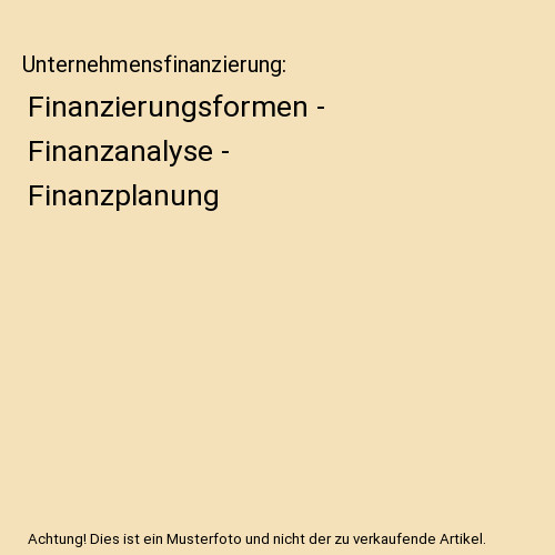 Unternehmensfinanzierung