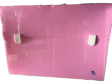 cartellina valigetta scuola disegno arte polionda 53x38x4 rosa manico Bianco