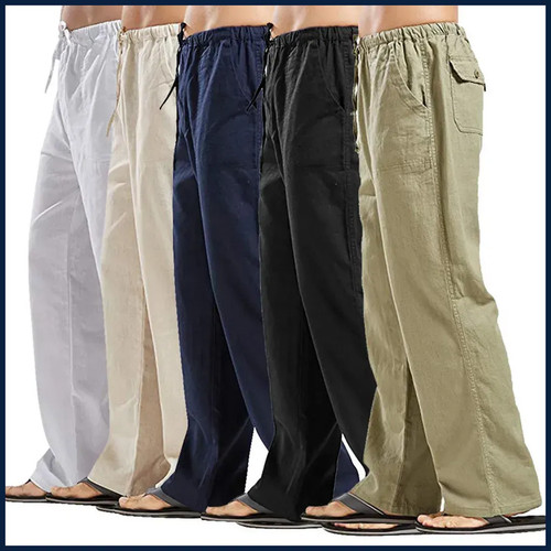 Pantalone uomo lino - , gamba