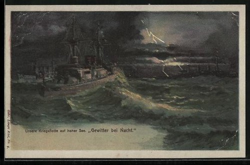 Litografia kriegsflotte - kriegsflotte, su