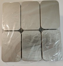 Confezione 30 Lattine Vuote a Cerniera Rettangolari in Metallo, Argento Mini Contenitori Scatola Portatile