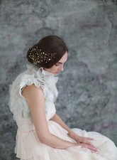 Ramoscelli e miele galleggiante per capelli con perle e perline