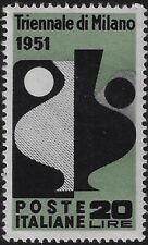 1951 italia repubblica Triennale Milano MNH
