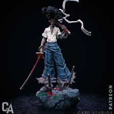 Afro samurai statua in - samurai,