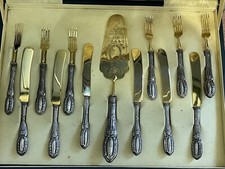 SERVIZIO in ARGENTO 800 da DOLCE/DESSERT da 6 Come Nuovo Vintage ANNI ‘60