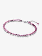Bracciale pandora tennis rosa - bracciale,
