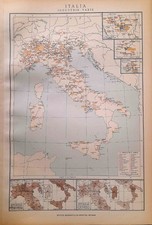 Carta geografica antica ITALIA