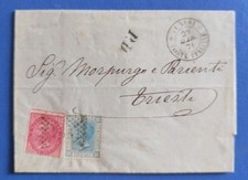 1871 DLR c.mi 20+40 - lettera via di mare da Tunisi poste italiane a Trieste