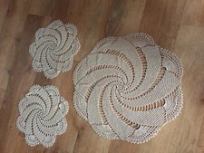 Vintage Crochet Cream Mats X3