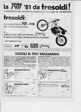 advertising Pubblicità brochure-MOTO TGM TRESOLDI '81-MOTOCROSS EPOCA.MX VINTAGE