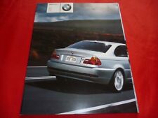 BMW Serie 3 E46 Coupè 318Ci 320Ci 325Ci 330Ci 330Cd Brochure Depliant 2003