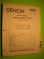 Denon dct-770 manuale di
