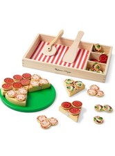 Melissa & Doug Pizza Party Set Cibo Gioco in Legno - 54 Topping Finta Gioco Giocattolo