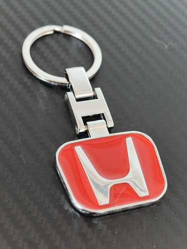 Honda silver red metal logo - silver,