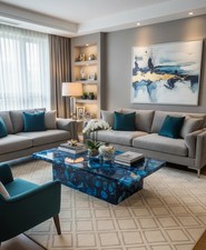 Blu Agata Caffè Tavolo –