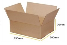 20 Pezzi Scatola Per Spedizione Cartone Ondulato Leggero Imballaggio Cm25x20x7 