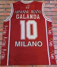 ARMANI JEANS MILANO GALANDA  BASKET MAGLIA SHIRT MAILLOT CANOTTA  tg. M