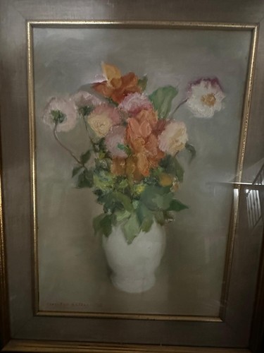 Dipinto olio vaso fiori - dipinto,