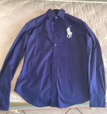 camicia ralph lauren donna blu