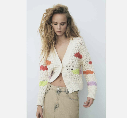 Zara colorblock cardigan - zara,