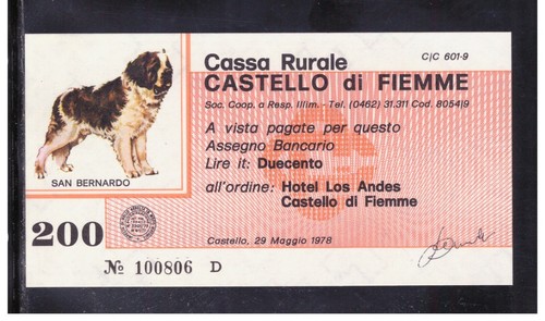 Miniassegno cassa rurale - miniassegno,