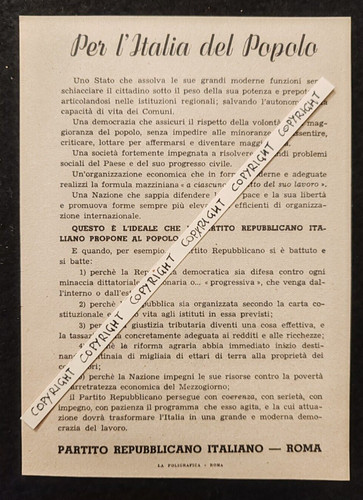 Volantino partito repubblicano - partito,