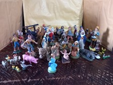LOTTO PERSONAGGI PRESEPE 40 PEZZI PLASTICA ITALY STATUINE 