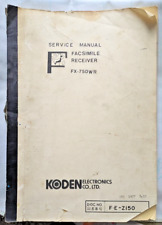 KODEN ELECTRONICS Facsimile Receiver FX-750WR, 1977, Service Manual FX 750