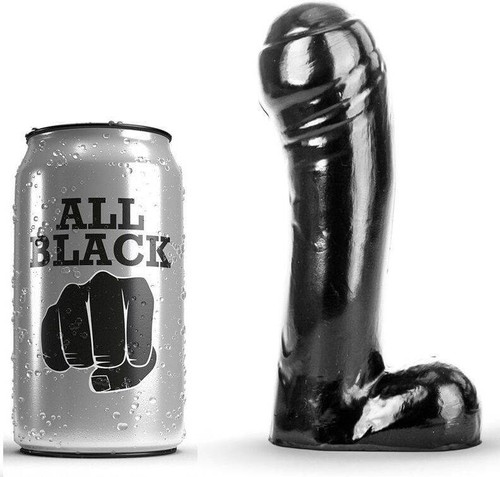 All black dildo - -,