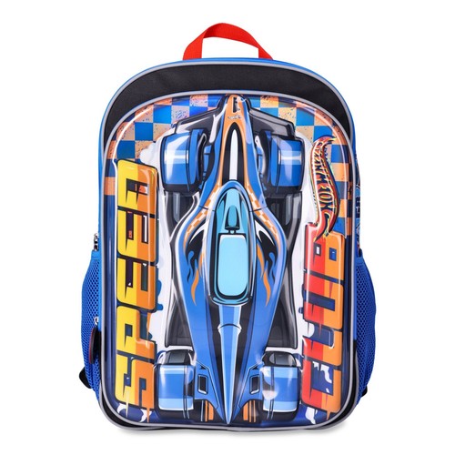 Zaino hot wheels blu - 17", nuovo