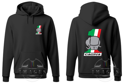 Felpa cagiva con - con, cappuccio