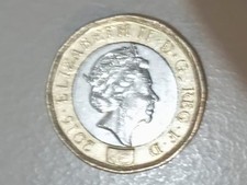 One Pound Moneta Rara Inglese 2016 Regina Elisabetta II