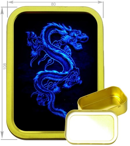 Blue dragon gift - dragon, gold