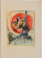 Marc Chagall, litografia, firmata, edizione limitata