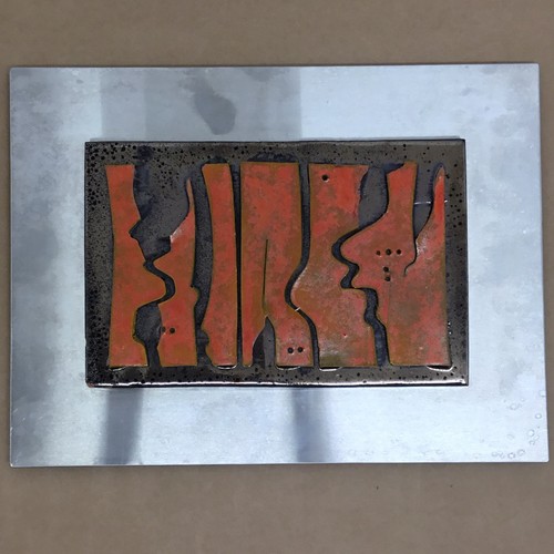 70s placca ceramica lustro - placca,