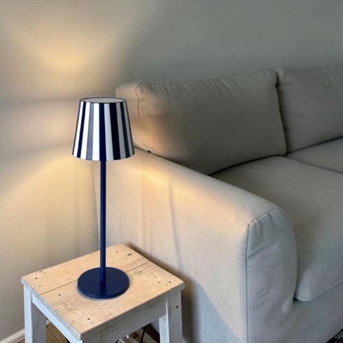 Lampada tavolo righe blu - da, a
