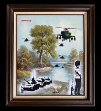 Raro dipinto stencil Banksy