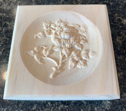 Legno incisione fiori - , peonia