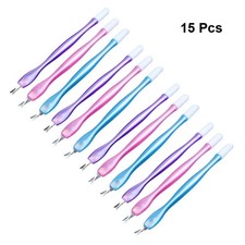  15 PCS Attrezzi Per Manicure Forchetta Unghie Strumento Spingere Le Cuticole