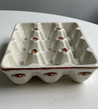 Royal Albert Old Country Roses St. Andrews vassoio porta uova 12 uova raro difficile da trovare