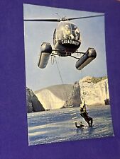 COOPERAZIONE TRA ELICOTTERI E CARABINIERI SUBACQUEI - Cartolina D'epoca a Colori