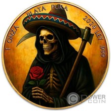 GRIM REAPER Sombrero Libertad moneta argento 1 oz Messico 2024