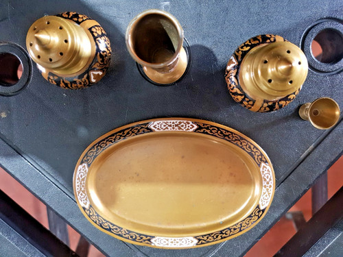 Vassoio ottone con - vassoio,