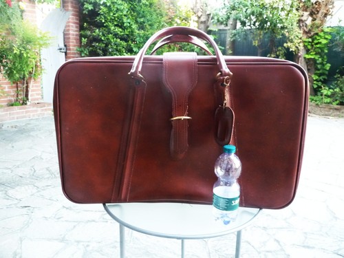 Valigia vintage pelle con - vintage,