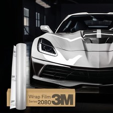 3M Wrap Pellicola Serie 2080 Car Wrapping 30x152cm Alto Gloss Bianco Alluminio